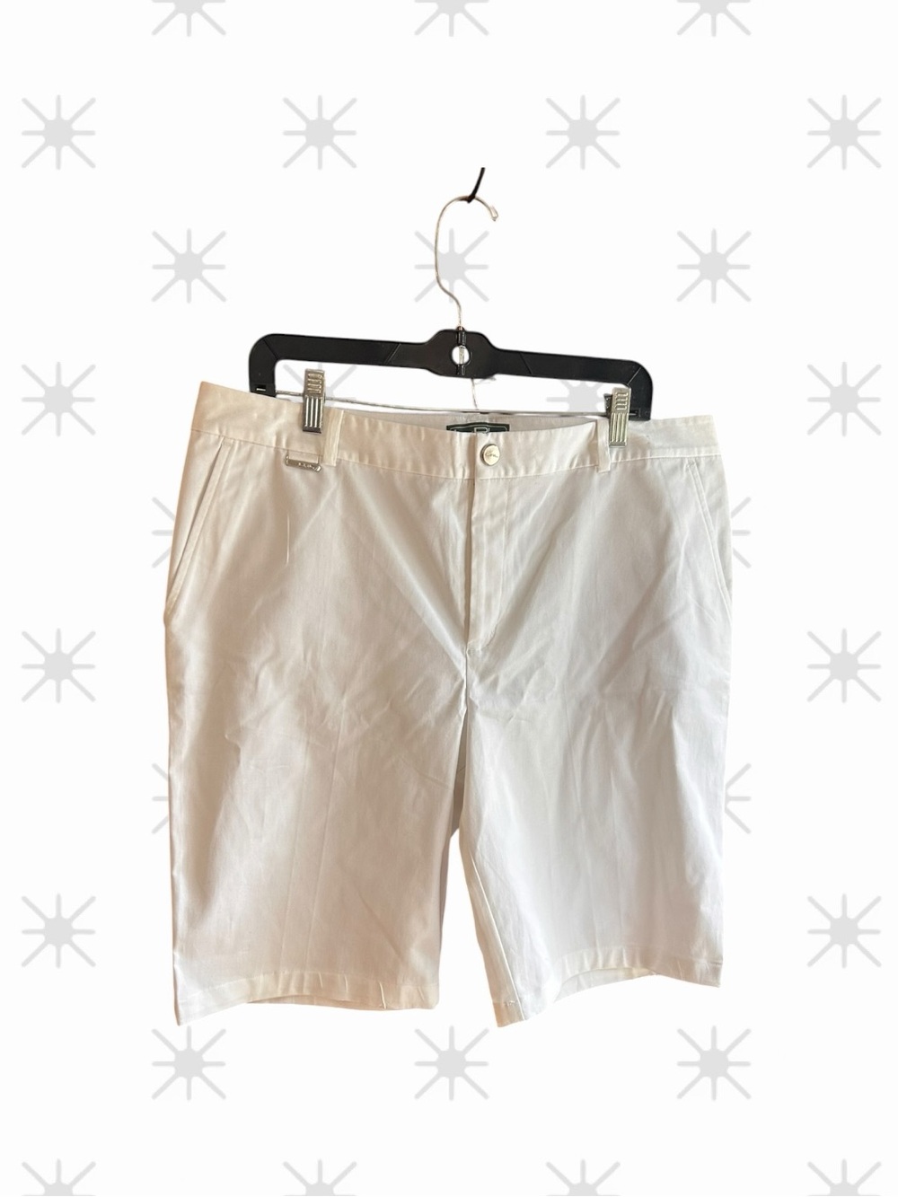 L-RL Lauren Active Ralph Lauren vintage white Bermuda shorts Size 14
